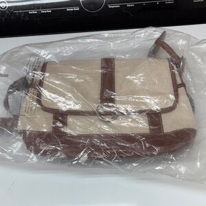 Elegant Brown and Cream Women's Bag